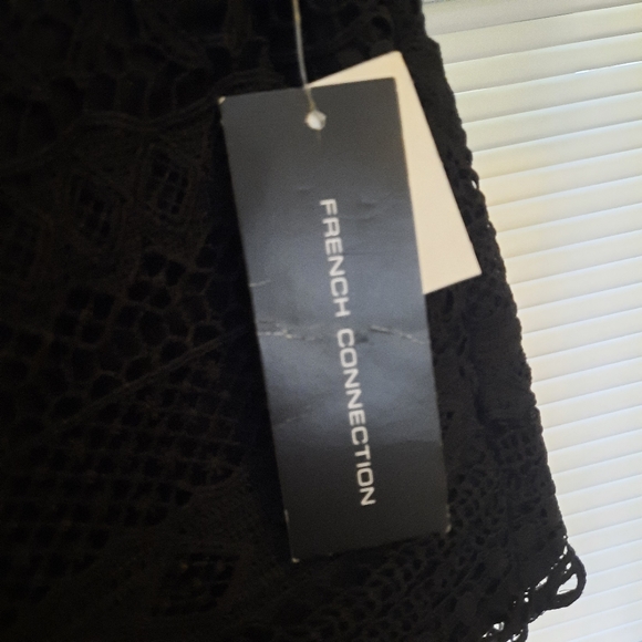 French Connection Crochet Lace Shorts Black Size 4 - Picture 7 of 10